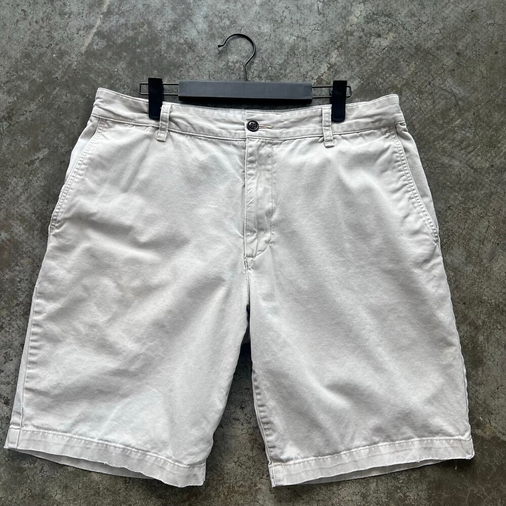 Dockers Chino Shorts Men's Size 34 Beige Khaki Cotton Flat Front Casual
